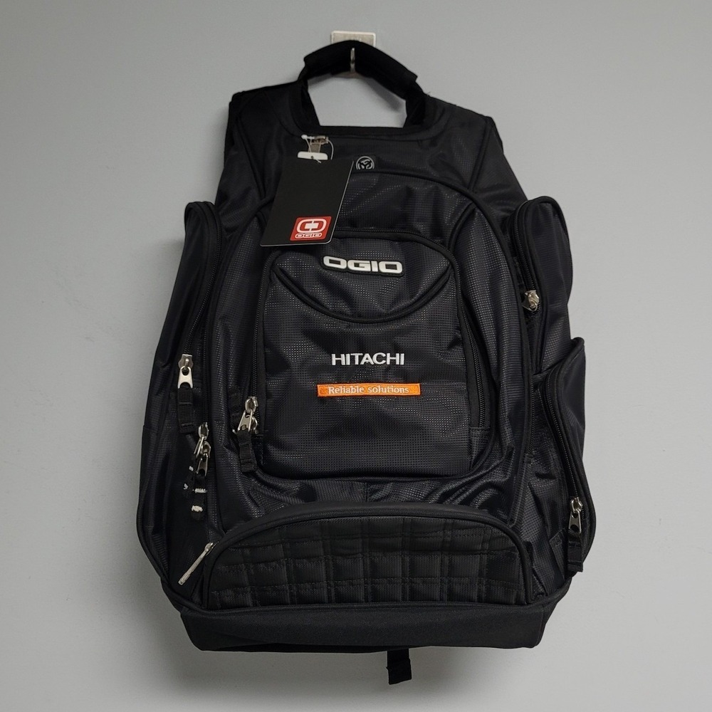 Ogio Hitachi Reliable Solutions Black Backpack for Traveling Bag New With Tags